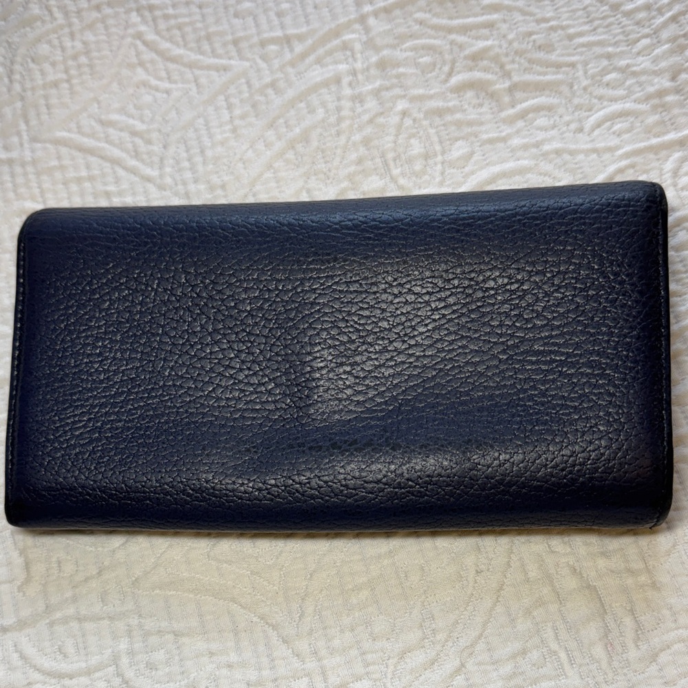 Gucci Vintage Navy and Teal Leather Wallet - Picture 8 of 9